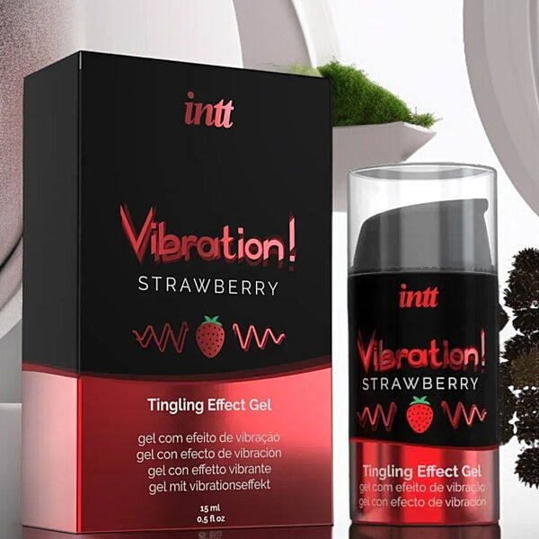Рідкий вібратор полуничний вибух Intt Vibration Strawberry 15 мл