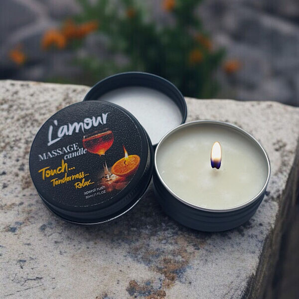 Масажна свічка Lamour Aperol олія для тіла ароматична інтимна свічка 30 мл