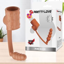 Насадка з анальною пробкою тілесна TPE для чоловіків стимуляція та фіксація