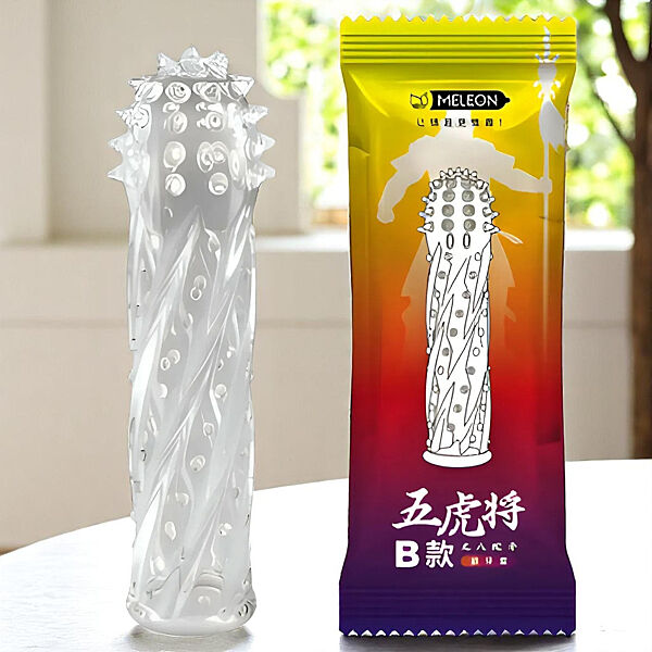 Стимулююча насадка презерватив Meleon мяка еластична збільшує обєм