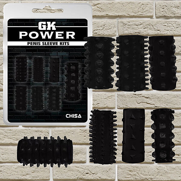Набір стимулюючих насадок на член із 7 предметів GK Power від Chisa