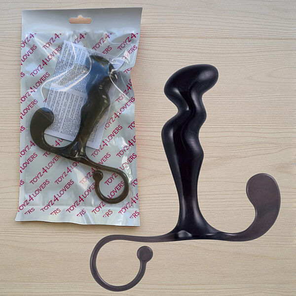 Масажер простати чорний для чоловіків з анатомічною формою Toyz4lovers