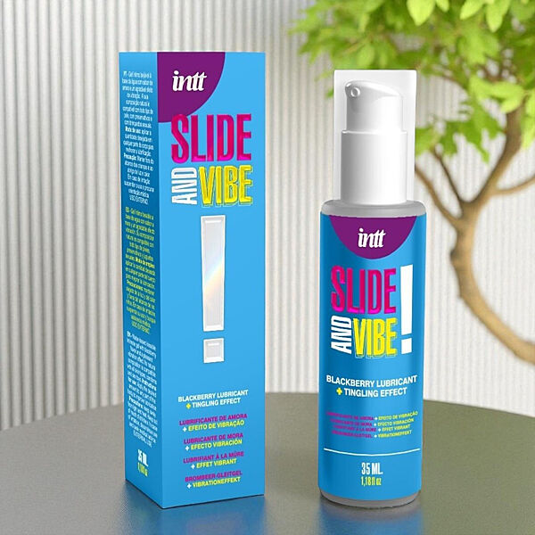 Вібролубрикант гель мастило Intt Slide and Vibe 35 мл зі смаком ожини