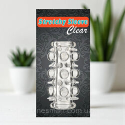 Насадка на член стимулююча для посилення задоволення Stretchy Sleeve Clear