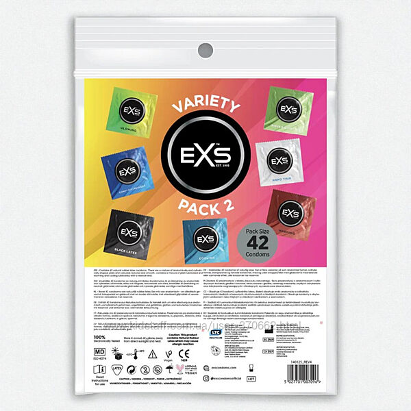 Презервативи EXS pack 2 набір 42 штук латексні контрацептиви для захисту 