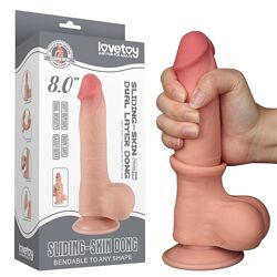 Фалоімітатор двошаровий  для інтимних ігор реалістичний Sliding-Skin Dual