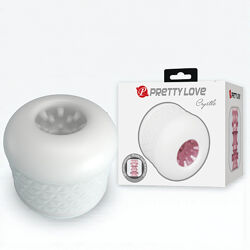 Мастурбатор Pretty Love Crystle White мякий еластичний з шипами