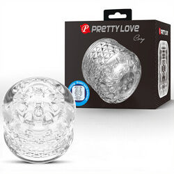 Мастурбатор Pretty Love Cary прозорий мякий еластичний з текстурою