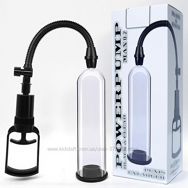 Вакуумна помпа Powerpump Max ручна помпа для чоловіків прозора з чорним