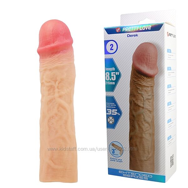 Насадка на пеніс Pretty Love Derek подовжуюча насадка для чоловіків