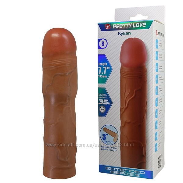 Накладка Pretty Love Kylian реалістична для чоловіків коричнева