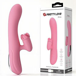 Вібратор Pretty Love Gina вагінально-кліторальний з 4 функціями обертання 