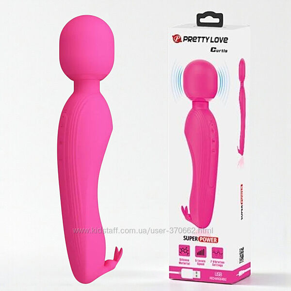 Вібратор двосторонній мікрофон Pretty Love Curtis для жінок силіконовий