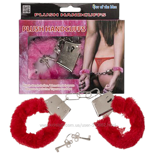Наручники Plush Handcuffs Red фетіш аксесуар для рольових ігор