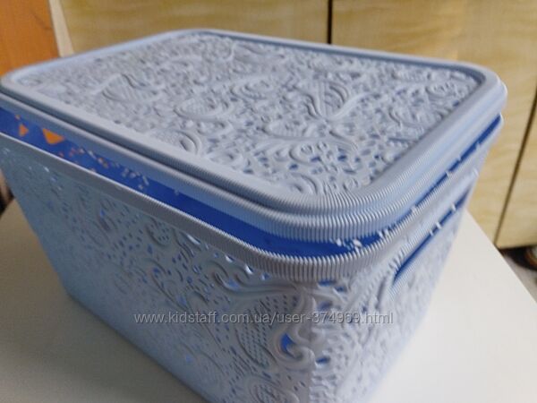 Корзинка пластиковая ажурная с крышкой 