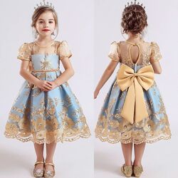 Святкове голубе плаття ЛУВР для дівчинки на 4-8 років