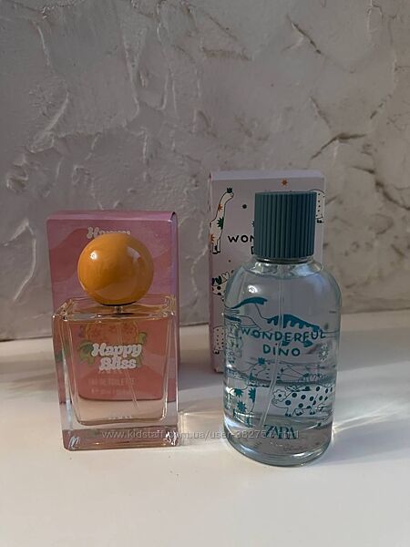 Оригінал Zara парфюм для хлопчика Wonderful Dino та юної леді HAPPY BLIS