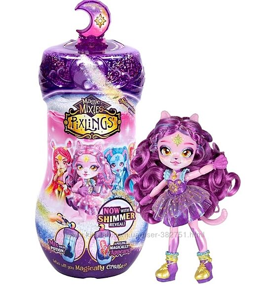 Magic Mixies Pixlings Faye The Fairy Фея Shimmerverse Catlyn the Cat Киця
