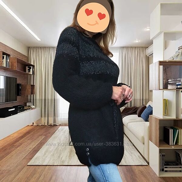 Вязана туніка, довгий светр з кідмохеру