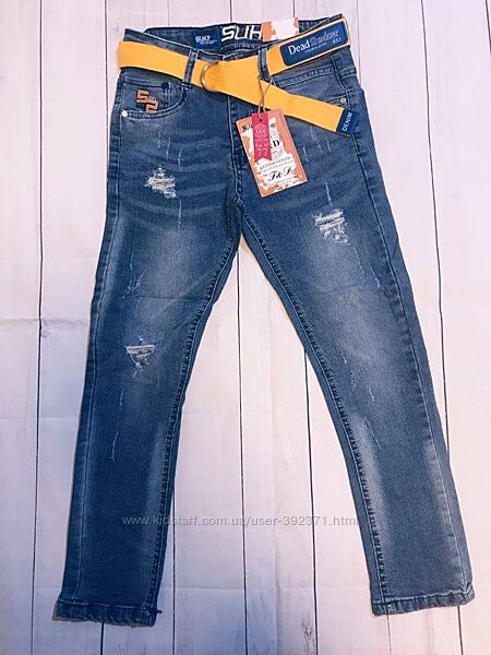 Стильные джинсы на рост 134-152 Венгрия F&D код 3069 