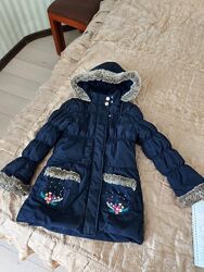 Куртка пальто для девочки деми холодная осень весна размер 116-122