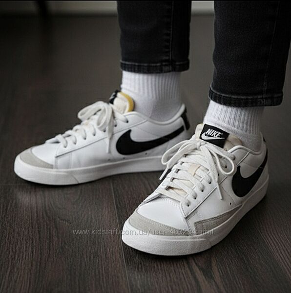 Фірмові шкіряні жіночі кросівки кеди Nike Blazer Low 77 DC4769-102, р.39-40