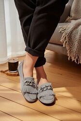 Жіночі осінні натуральні фірмові мокасини туфлі Moda in Pelle, Італія, р.40