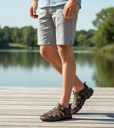 Нові чоловічі брендові шкіряні сандалі Rockport розмір 44, США