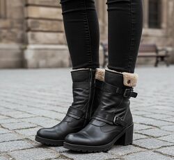 Жіночі черевики, демісезонні, натуральні ботинки Stone Walk, Німеччина, р.4