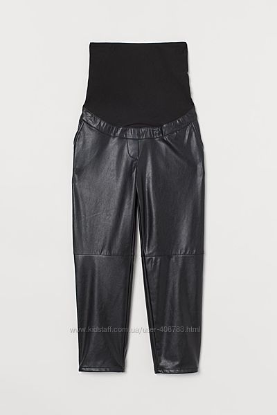 Брюки для беременной hm faux leather pants, размер м.