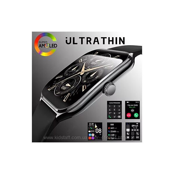 Смарт часы ультратонкие MT61 AMOLED дисплей 1,96 