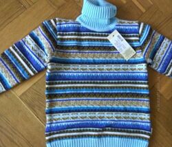 Шерстяной свитер жаккард в наличии от 92 до 146