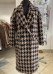 Пальто база в гусячу лапку в составі вовна