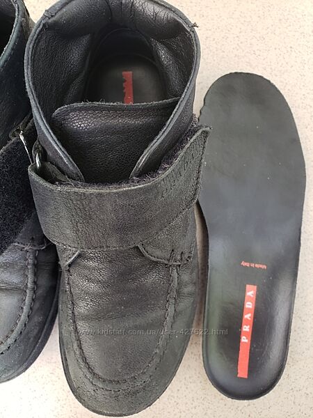 демисезонні ботиночки Prada оригінал 29 розмір устілка 19см