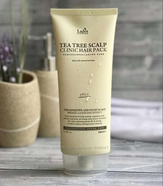 Маска пилинг для кожи головы Lador Tea Tree Scalp Clinic Hair Pack 200 мл