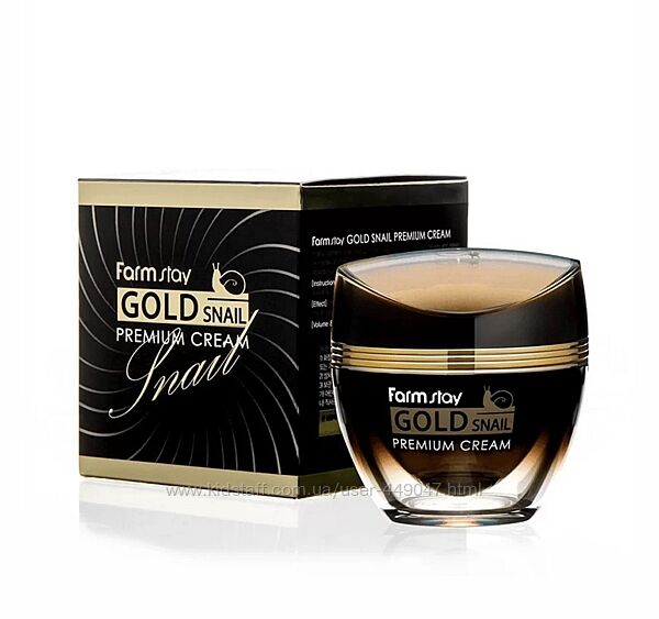 Крем с золотом и муцином улитки FarmStay Gold Snail Premium Cream 50 мл