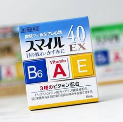 Японские витаминные капли для глаз ROHTO Lion Smile 40 EX 15 мл 