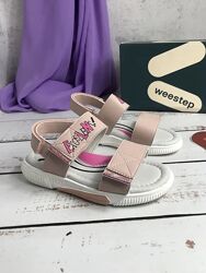 Босоніжки сандалі дитячі на дівчинку Weestep 29р - 19 см Рожевий 640
