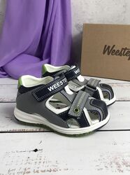 Босоніжки дитячі для хлопчика Weestep 23р - 14.5 см Сірий 542