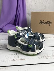 Босоніжки дитячі для хлопчика Weestep 23р - 14.5 см Синій 543  