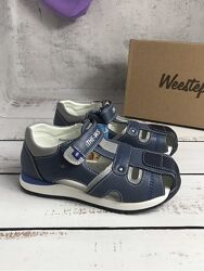 Босоніжки дитячі для хлопчиків Weestep Темно-синій 548