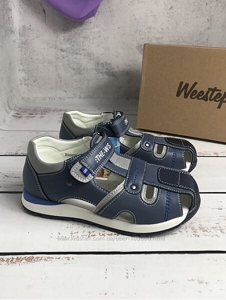 Босоніжки дитячі для хлопчиків Weestep Темно-синій 548