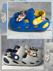 Крокси сабо дитячі для хлопчиків BABYSHOP Синій Сірий 124