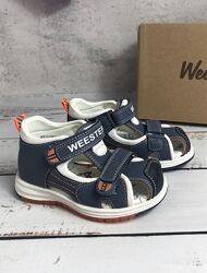 Босоніжки дитячі для хлопчика Weestep 22р - 14 см Синій 544