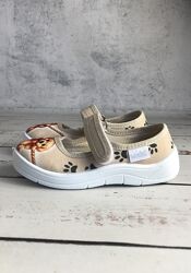 Капці дитячі текстильні для дівчинки Waldi Бежевий 221