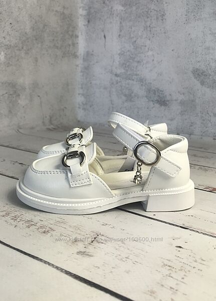 Туфлі відкриті дитячі для дівчинки T. F. D. Білий 755