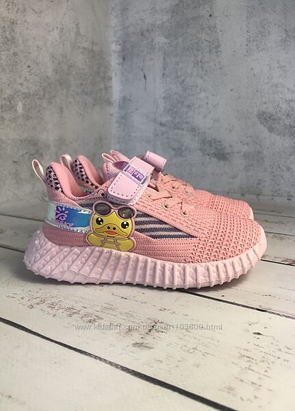 Кросівки дитячі для дівчинки LED Bessky Рожевий 238