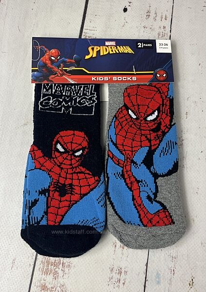 Шкарпетки набір дитячі махрові на хлопчика Spider-Man Різнобарвний 39/100
