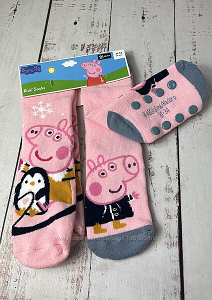 Шкарпетки набір дитячі махрові на дівчинку Peppa Pig Рожевий 41/100