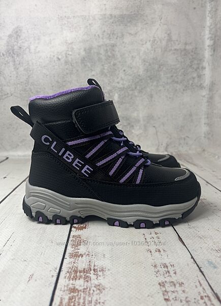 Черевики зимові дитячі на дівчинку Clibee Чорний 413